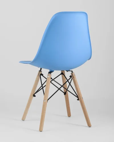 Стул EAMES, голубой 4шт. (набор) УТ000037603 Stool Group, /, ножки/массив бука/бежевый, размеры - *815***460*530 фото 6