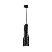 Светильник подвесной Vikont 2714-1P Favourite чёрный 1 лампа, основание чёрное в стиле современный трубочки