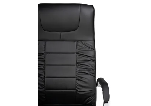Компьютерное кресло Longer black 15261 Woodville, чёрный/искусственная кожа, ножки/металл/хром, размеры - *1280***600*660 фото 9