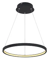 Светильник подвесной LED Ralph 67192-19B Globo чёрный 1 лампа, основание чёрное в стиле хай-тек минимализм кольца