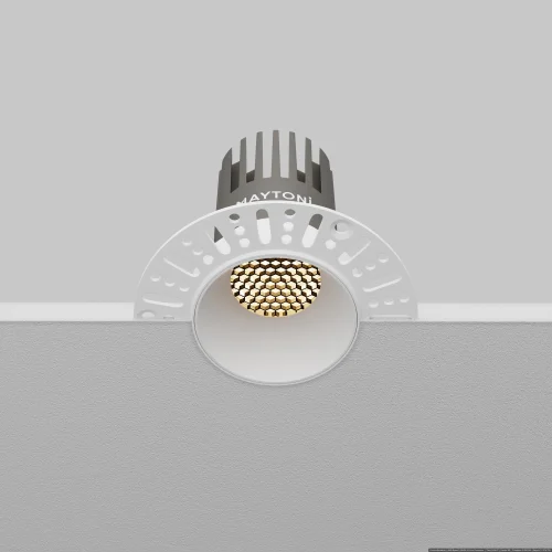 Светильник точечный LED Dip DL119-10W-3K-TRS-W Maytoni белый на 1 лампу, основание белое в стиле современный хай-тек круглый для затирки фото 11