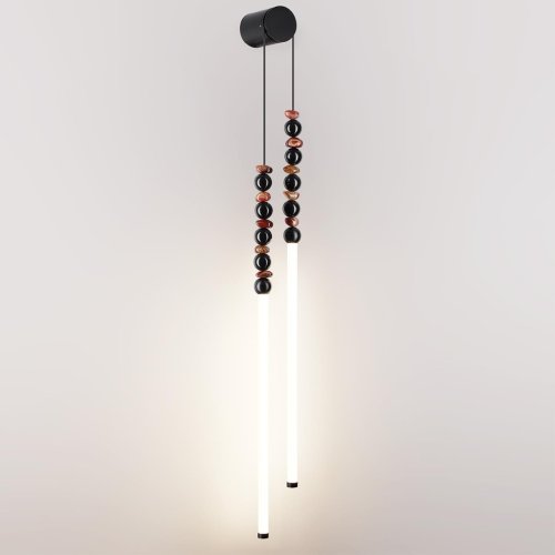 Бра LED Monella 7187/16WL Odeon Light чёрный на 2 лампы, основание чёрное в стиле хай-тек бусы фото 3