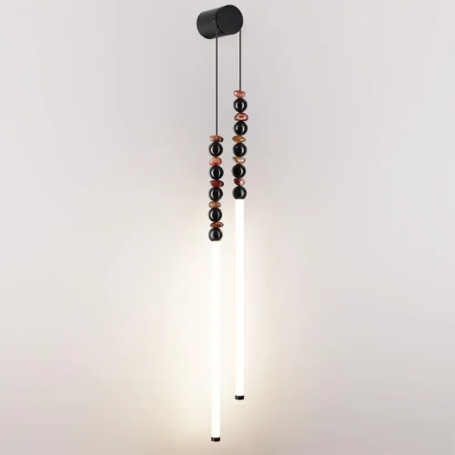 Бра Monella 7187/16WL Odeon Light чёрный на 2 лампы, основание чёрное в стиле хай-тек бусы фото 3