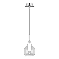 Светильник подвесной PENTOLA 803031 Lightstar белый прозрачный 1 лампа, основание хром серое в стиле арт-деко 