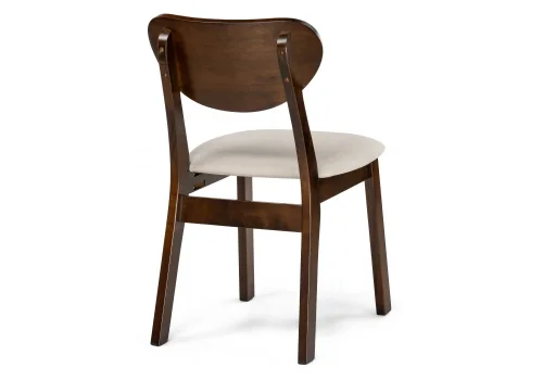 Деревянный стул Loid dirty oak / light beige 15521 Woodville, бежевый/ткань, ножки/массив гевеи/коричневый, размеры - ****450*530 фото 5