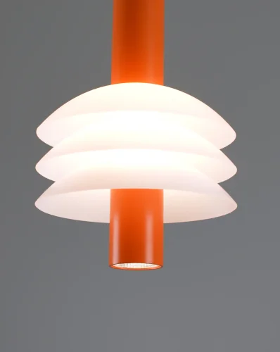 Светильник подвесной LED Sylv V10878-PL Moderli белый красный 1 лампа, основание чёрное в стиле современный  фото 4