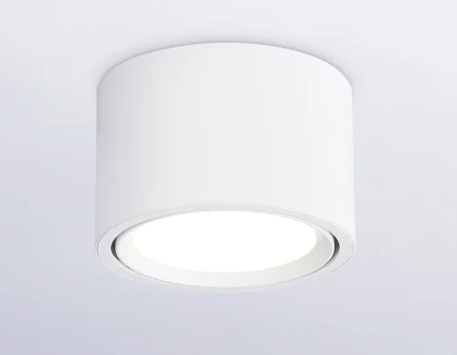 Светильник накладной TN6805 Ambrella light белый 1 лампа, основание белое в стиле современный хай-тек круглый фото 3