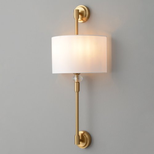 Бра VINTAGE AP2 BRASS Crystal Lux белый на 2 лампы, основание латунь в стиле классический фото 5