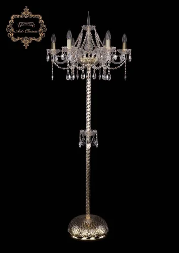 Торшер 13.12.6.195.P.h-160.Gd.Sp Bohemia Art Classic  прозрачный 6 ламп, основание золотое в стиле классический
