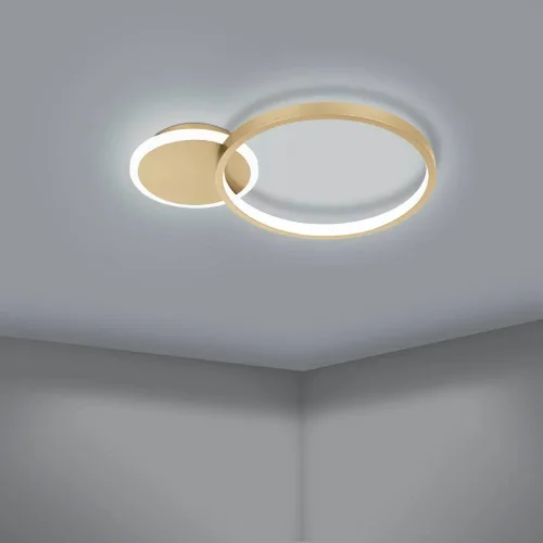 Светильник потолочный LED Gafares 900423 Eglo золотой 1 лампа, основание золотое в стиле минимализм современный кольца фото 3