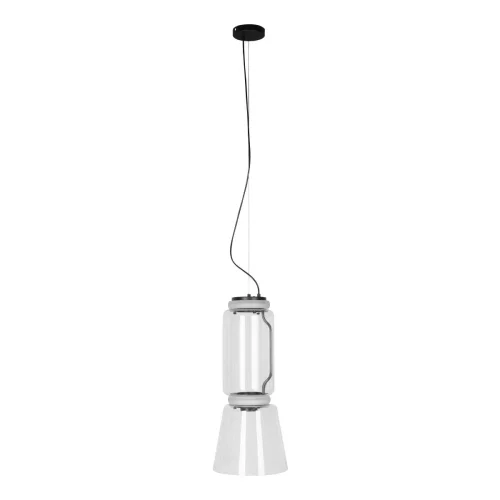 Светильник подвесной LED Noctambule 10193/S LOFT IT прозрачный на 2 лампы, основание чёрное в стиле современный 