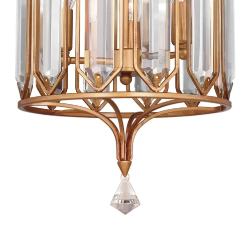 Светильник подвесной Royalty 2021-3P Favourite прозрачный 3 лампы, основание золотое в стиле модерн классика  фото 3
