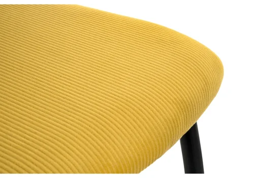 Стул Tod yellow / black 11614 Woodville, жёлтый/вельвет, ножки/металл/чёрный, размеры - ****430*520 фото 7