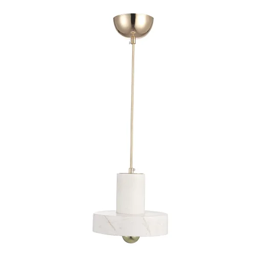 Светильник подвесной GOCCIA SP1 Crystal Lux белый 1 лампа, основание золотое в стиле современный  фото 3