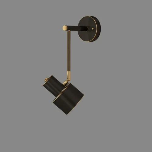 Настенный светильник INGDIS Black 208267-23 ImperiumLoft белый на 1 лампу, основание чёрное в стиле современный фото 5