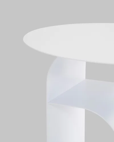 Журнальный столик Arwel, металл, белый УТ000040311 Stool Group столешница белая из металл фото 4