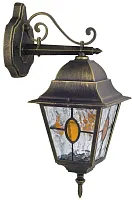 Настенный светильник Zagreb 1805-1W Favourite уличный IP44 чёрный 1 лампа, плафон прозрачный в стиле кантри классический E27