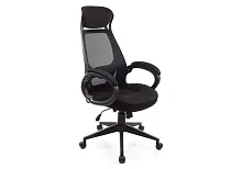 Компьютерное кресло Burgos черное 1715 Woodville, чёрный/сетка, ножки/пластик/чёрный, размеры - *1290***690*690