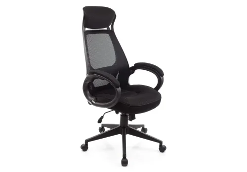 Компьютерное кресло Burgos черное 1715 Woodville, чёрный/сетка, ножки/пластик/чёрный, размеры - *1290***690*690
