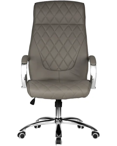 Офисное кресло для руководителей 117B-LMR BENJAMIN, цвет серый Dobrin, серый/экокожа, ножки/металл/хром, размеры - 1200*1270***670*670 фото 6