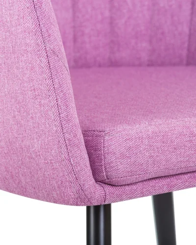 Стул обеденный 7304-LM ALINA, цвет сиденья сиреневый (LAR-106-16) Dobrin, фиолетовый/текстиль, ножки/металл/чёрный, размеры - ****500*480 фото 7