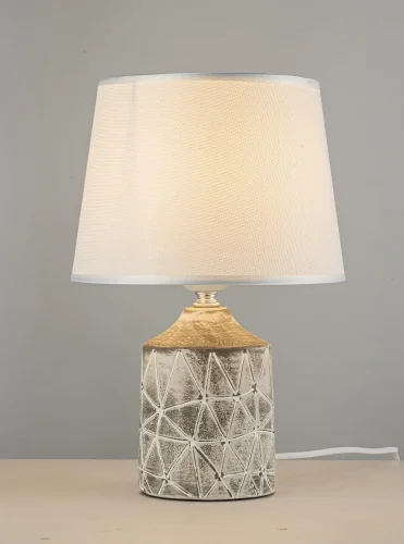 Настольная лампа Erula E 4.1.T1 GY Arti Lampadari белая 1 лампа, основание серое керамика в стиле прованс классический кантри  фото 3