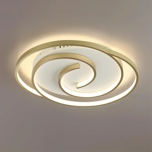 Люстра потолочная LED Twist 8020/75CL Lumion белая на 1 лампу, основание золотое в стиле минимализм фото 6