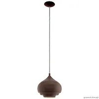 Светильник подвесной Camborne 96884 Eglo коричневый 1 лампа, основание коричневое в стиле современный 
