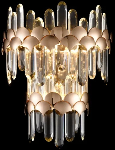 Бра LED Debora WE104.01.301 Wertmark прозрачный на 1 лампа, основание золотое в стиле современный 
