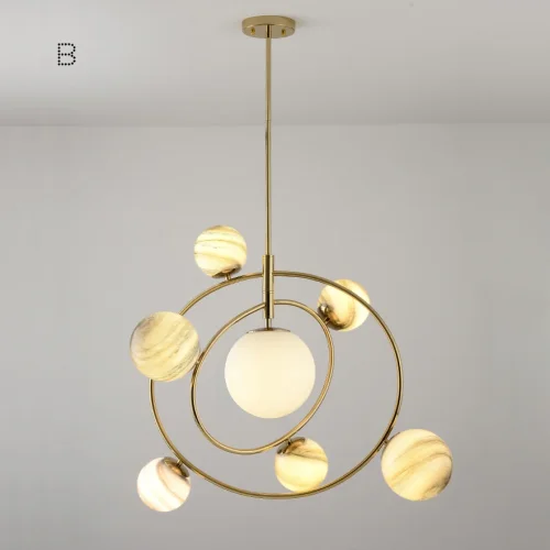 Светильник подвесной COSMOGONY A 151873-26 ImperiumLoft белый на 1 лампу, основание золотое в стиле современный лофт фото 2 Светильник подвесной COSMOGONY A 151873-26 ImperiumLoft белый на 1 лампу, основание золотое в стиле современный лофт фото 2