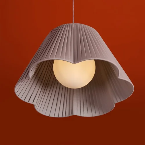 Светильник подвесной Sylvia FR2056PL-01GR Freya серый на 1 лампу, основание латунь в стиле классический прованс фото 9