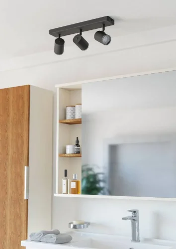 Спот с 3 лампами Consuma 901966 Eglo чёрный GU10 в стиле современный фото 3 Спот с 3 лампами Consuma 901966 Eglo чёрный GU10 в стиле современный фото 3