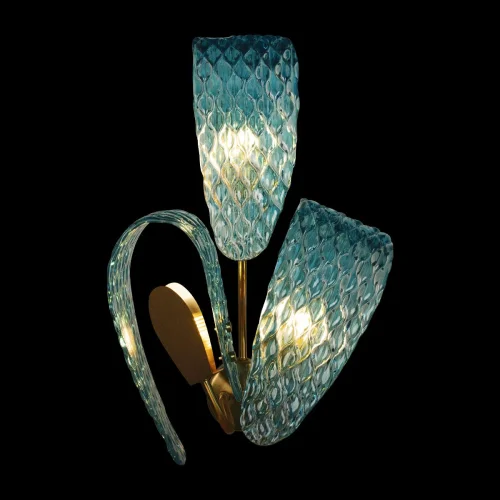 Бра Lirio 10214/3W LOFT IT голубой на 3 лампы, основание золотое в стиле современный  фото 2