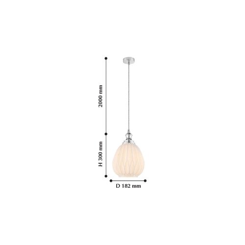 Светильник подвесной Corruga 2187-1P Favourite белый 1 лампа, основание хром в стиле современный выдувное фото 2