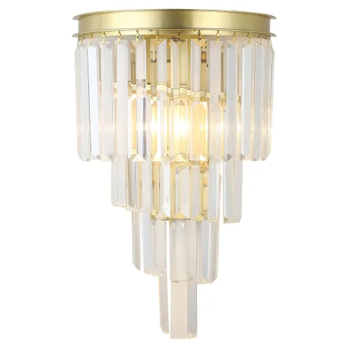 Бра LSP-8753 Lussole прозрачный на 1 лампа, основание матовое золото в стиле классический современный 