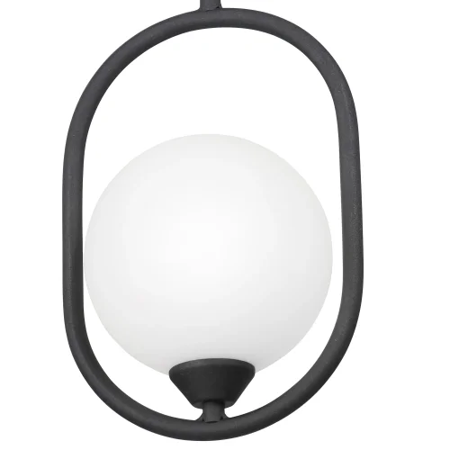 Светильник подвесной V2932-1/1S Vitaluce белый 1 лампа, основание чёрное в стиле арт-деко  фото 2