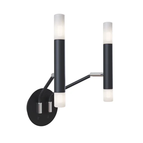 Бра с выключателем Vigo MOD620WL-04B Maytoni чёрный белый на 4 лампы, основание чёрное в стиле современный фото 2 Бра с выключателем Vigo MOD620WL-04B Maytoni чёрный белый на 4 лампы, основание чёрное в стиле современный фото 2