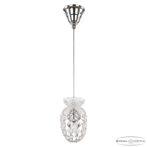 Светильник подвесной 14771P/11 Ni Bohemia Ivele Crystal прозрачный 1 лампа, основание никель в стиле классический r