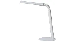 Настольная лампа офисная LED Gilly 36612/03/31 Lucide белая 1 лампа, основание белое металл в стиле современный 
