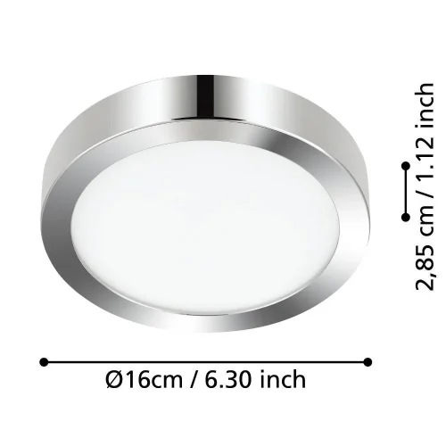Светильник накладной LED Fueva 5 900639 Eglo белый 1 лампа, основание хром в стиле современный круглый фото 4
