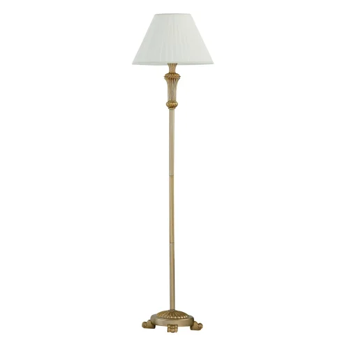 Торшер FIRENZE PT1 ORO ANTICO Ideal Lux  белый 1 лампа, основание золотое в стиле классический
