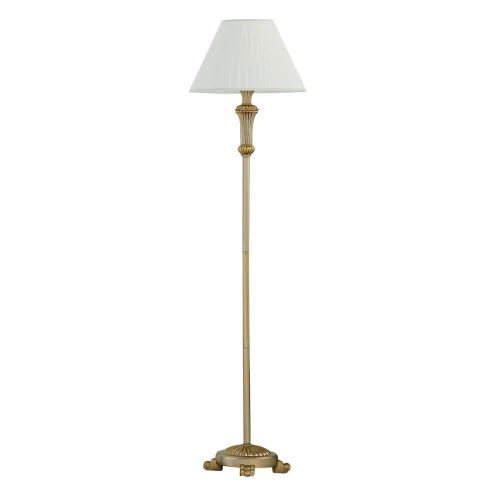 Торшер FIRENZE PT1 ORO ANTICO Ideal Lux белый на 1 лампу, основание золотое в стиле классический 