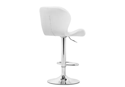 Барный стул Trio white / chrome 15727 Woodville, белый/экокожа, ножки/металл/хром, размеры - *1060***480*520 фото 4