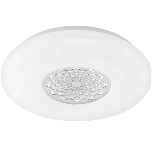 Светильник потолочный LED CAPASSO 1 96025 Eglo хром серый белый на 1 лампу, основание белое в стиле современный минимализм 