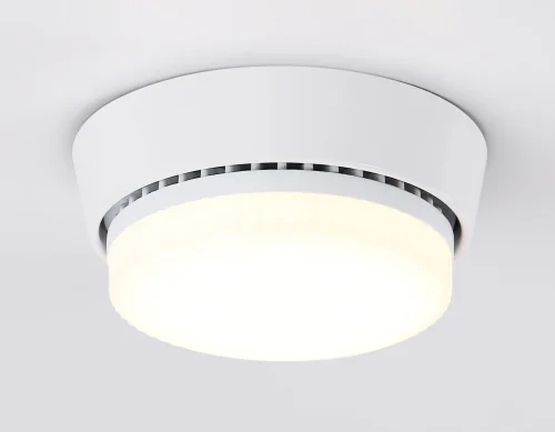 Светильник накладной G10188 Ambrella light белый 1 лампа, основание белое в стиле современный хай-тек круглый фото 2