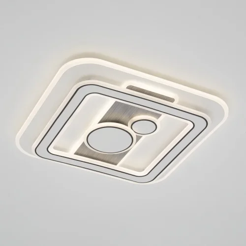Люстра потолочная LED с пультом Costa CL741021 Citilux белая на 1 лампа, основание белое в стиле современный хай-тек с пультом фото 3