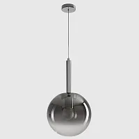 Светильник подвесной ECLIPSE SP1 D200 CHROME Crystal Lux прозрачный дымчатый на 1 лампу, основание хром в стиле современный 
