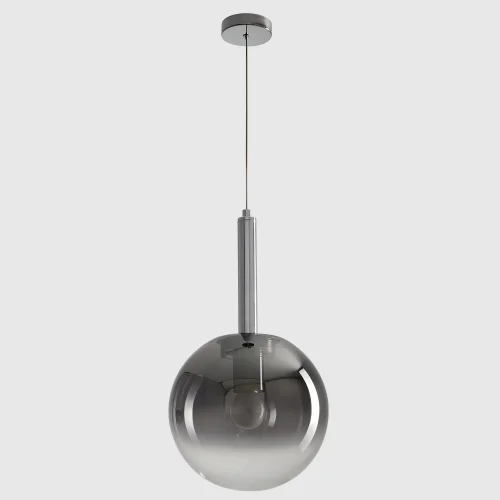 Светильник подвесной ECLIPSE SP1 D200 CHROME Crystal Lux прозрачный дымчатый на 1 лампу, основание хром в стиле современный 