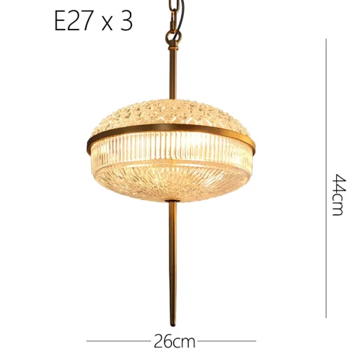 Светильник подвесной AMPLE C 212137-26 ImperiumLoft прозрачный 3 лампы, основание золотое в стиле современный арт-деко  фото 11