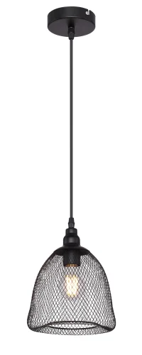 Светильник подвесной лофт Anya 15047H1 Globo чёрный 1 лампа, основание чёрное в стиле лофт 